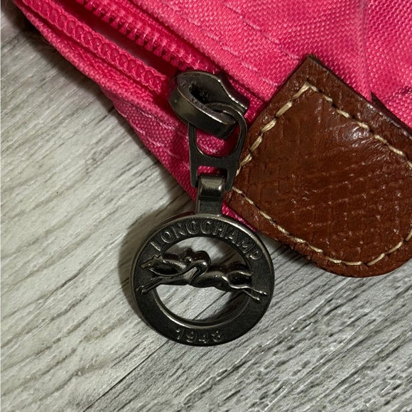 Longchamp Pink Tote with Brown Handles - Picture 6 of 10